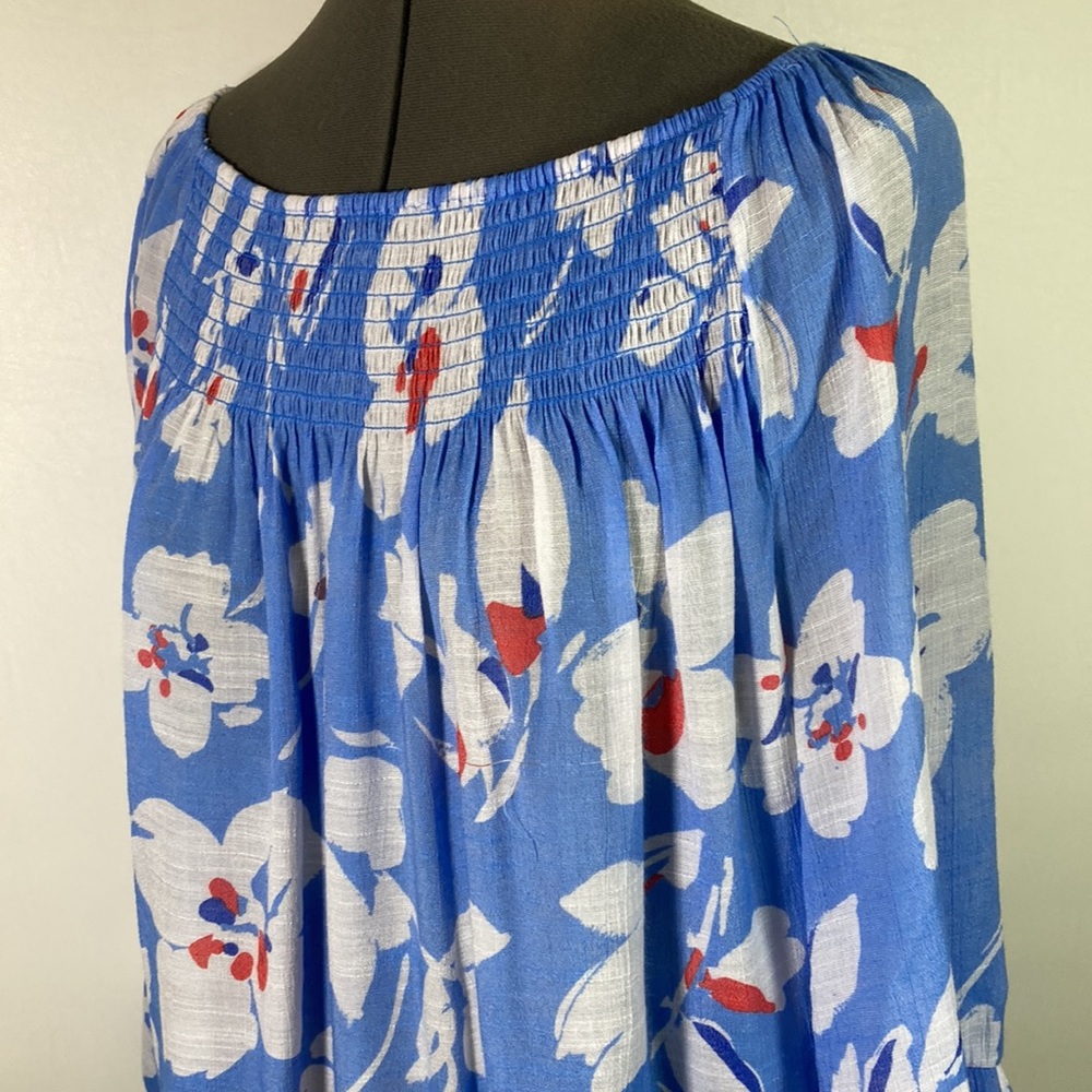 Zac & Rachel Long Flare Cuff Sleeve Elastic Neck Line Comfort Fit Top Size 1Xp - Picture 3 of 9